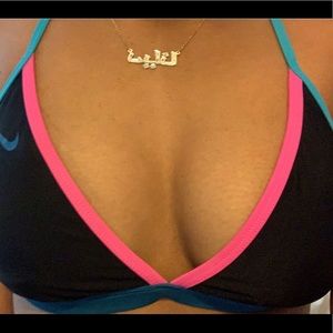 Nike Black/multicolor Swimsuit top